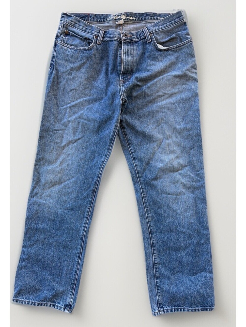 Eddie Bauer Relax Fit Vintage Mens Blue Denim Jeans Blue Size 36X32 Cowboy